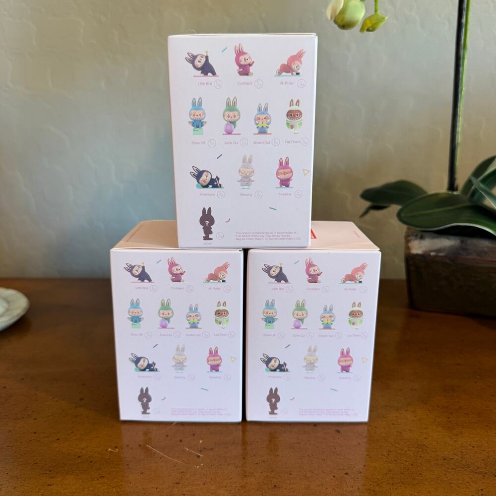 Pop Mart Labubu Lazy Yoga Blind Box Bundle of 3 Sealed - Picture 5 of 14